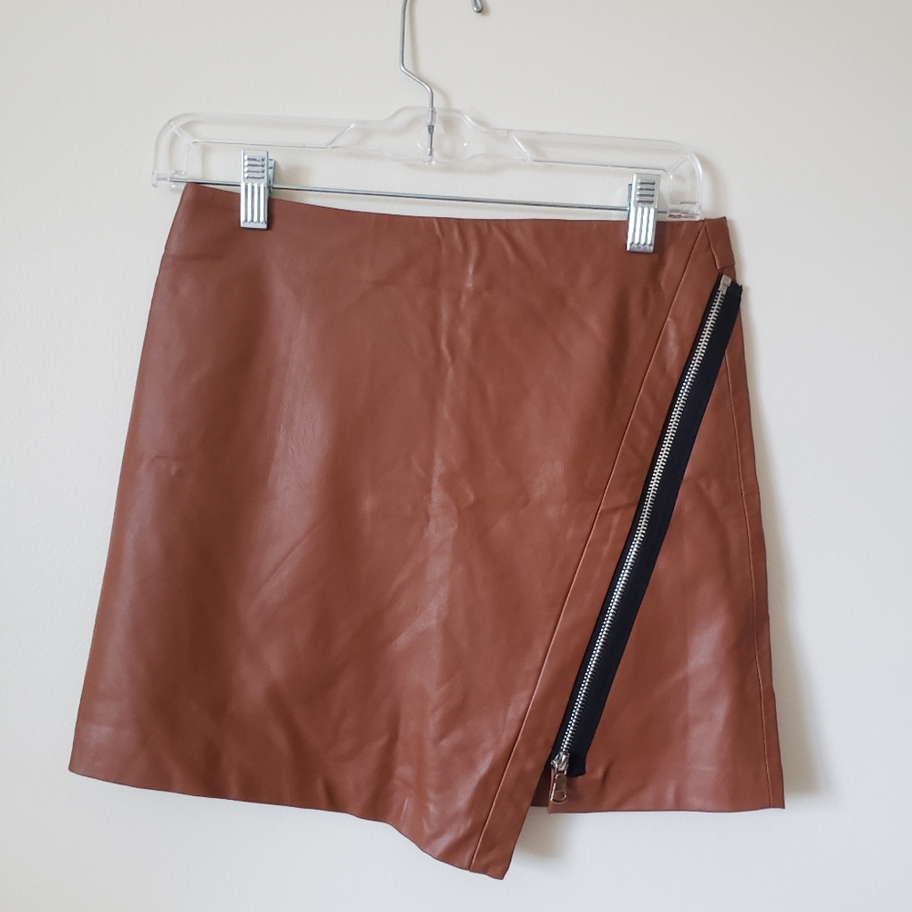 Leather skirt, Fancy mini skirt